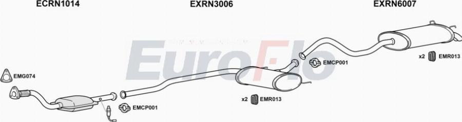 EuroFlo RNLAG16 3001A00 - Система випуску ОГ autocars.com.ua