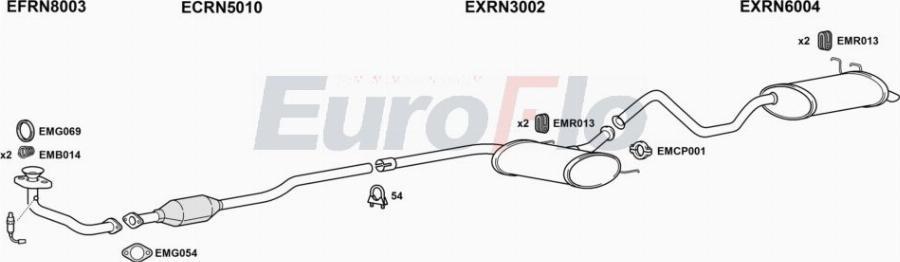 EuroFlo RNLAG18 1001A00 - Система випуску ОГ autocars.com.ua