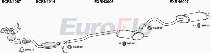 EuroFlo RNLAG18 1008A00 - Система випуску ОГ autocars.com.ua