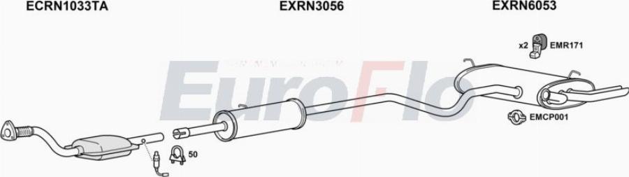 EuroFlo RNLAG20 3015A00 - Система випуску ОГ autocars.com.ua