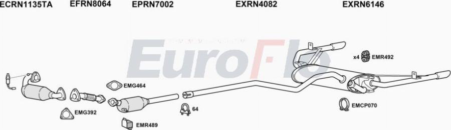 EuroFlo RNLAG20D 3008C - Система випуску ОГ autocars.com.ua