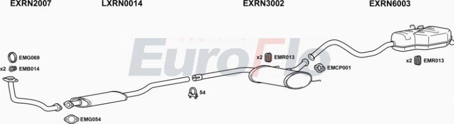 EuroFlo RNLAG22D 0104LHD - Система випуску ОГ autocars.com.ua