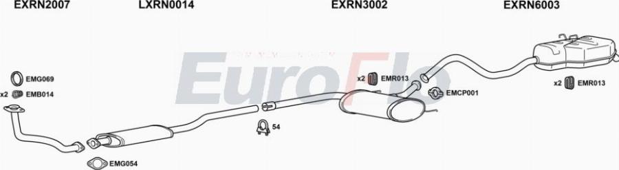 EuroFlo RNLAG22D 0304LHD - Система випуску ОГ autocars.com.ua