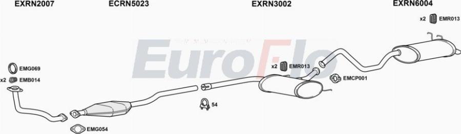 EuroFlo RNLAG22D 1001A00 - Система випуску ОГ autocars.com.ua