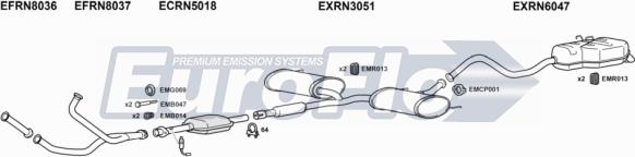 EuroFlo RNLAG30 1004 - Система випуску ОГ autocars.com.ua