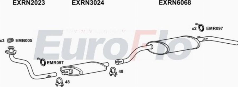 EuroFlo RNMAS20 7001A00 - Система випуску ОГ autocars.com.ua