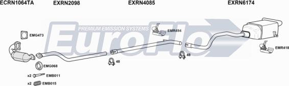 EuroFlo RNMEG15D 1015 - Система випуску ОГ autocars.com.ua