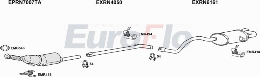 EuroFlo RNMEG15D 1025B - Система випуску ОГ autocars.com.ua