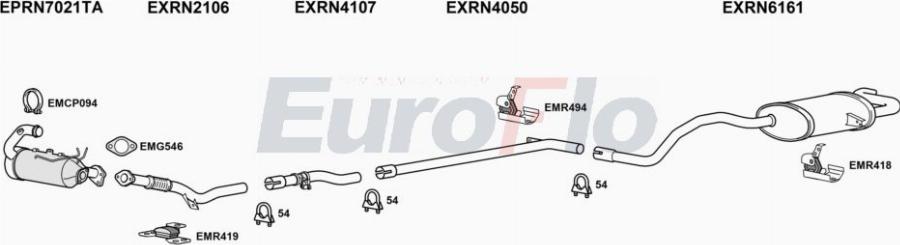 EuroFlo RNMEG15D 1032C - Система випуску ОГ autocars.com.ua