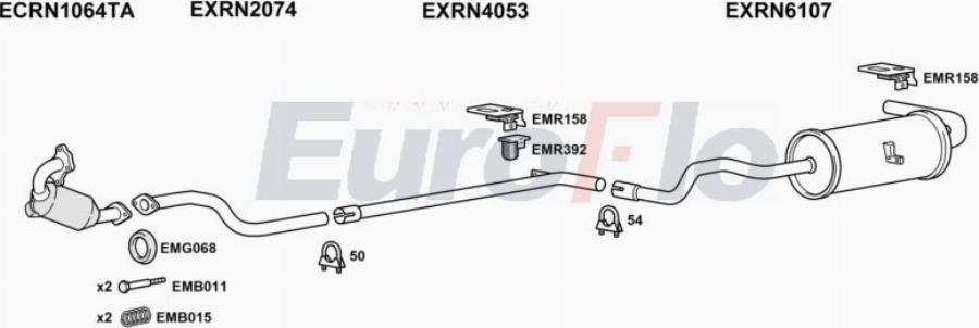 EuroFlo RNMEG15D 2011A00 - Система випуску ОГ autocars.com.ua