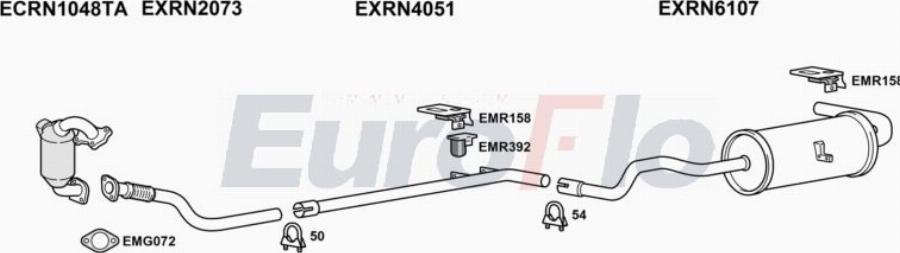 EuroFlo RNMEG15D 3004A00 - Система випуску ОГ autocars.com.ua