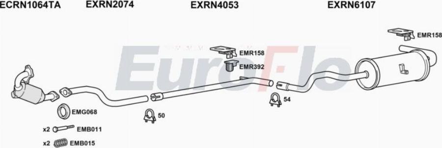 EuroFlo RNMEG15D 3011A00 - Система випуску ОГ autocars.com.ua