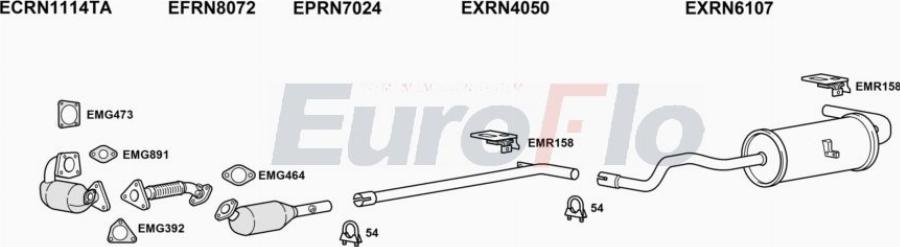 EuroFlo RNMEG15D 3011C - Система випуску ОГ autocars.com.ua