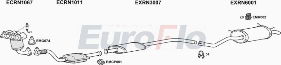 EuroFlo RNSCE16 6004A00 - Система випуску ОГ autocars.com.ua