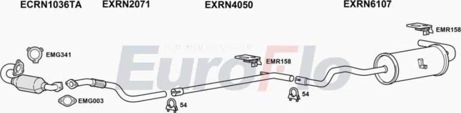 EuroFlo RNMEG19D 2025A00 - Система випуску ОГ autocars.com.ua