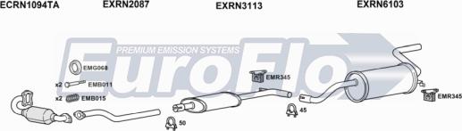 EuroFlo RNMOD12 1008 - Система випуску ОГ autocars.com.ua