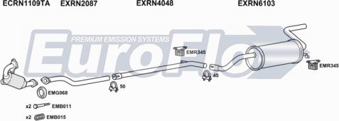 EuroFlo RNMOD15D 1001B - Система випуску ОГ autocars.com.ua