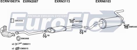 EuroFlo RNMOD15D 1011 - Система випуску ОГ autocars.com.ua