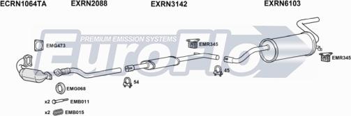 EuroFlo RNMOD15D 1015A - Система випуску ОГ autocars.com.ua