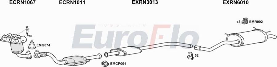 EuroFlo RNSCE14 6001A00 - Система випуску ОГ autocars.com.ua