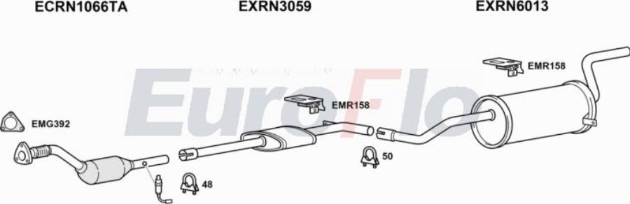 EuroFlo RNSCE14 6004A00 - Система випуску ОГ autocars.com.ua