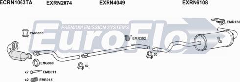 EuroFlo RNSCE15D 6008 - Система випуску ОГ autocars.com.ua