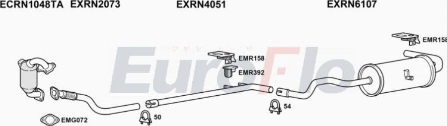 EuroFlo RNSCE15D 6011A00 - Система випуску ОГ autocars.com.ua