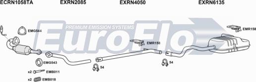 EuroFlo RNSCE20D 6001 - Система випуску ОГ autocars.com.ua