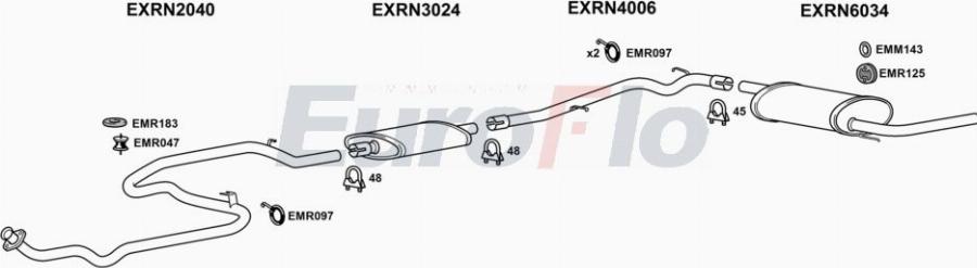EuroFlo RNTRA16 7001A00 - Система випуску ОГ autocars.com.ua