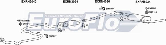 EuroFlo RNTRA16 7001B - Система випуску ОГ autocars.com.ua