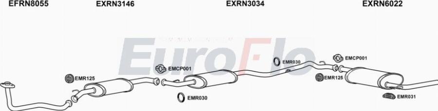 EuroFlo RNTRA19D 7001A00 - Система випуску ОГ autocars.com.ua