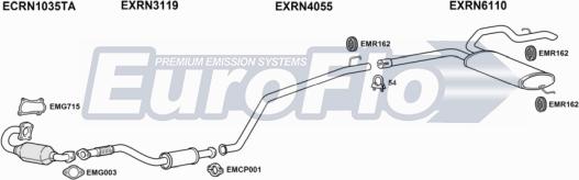 EuroFlo RNTRA19D 7004C - Система випуску ОГ autocars.com.ua