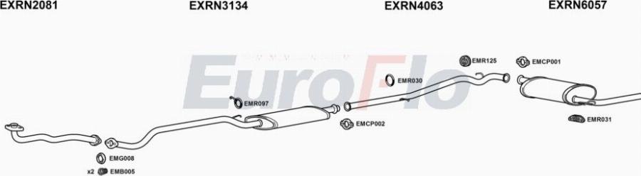 EuroFlo RNTRA25D 7001A00 - Система випуску ОГ autocars.com.ua