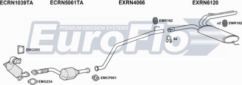 EuroFlo RNTRA25D 7004A - Система випуску ОГ autocars.com.ua