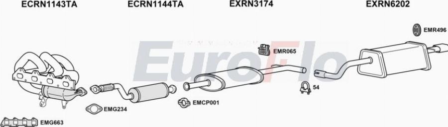 EuroFlo RNTWI16 1001 - Система випуску ОГ autocars.com.ua