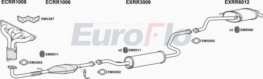 EuroFlo RR4518 1001A00 - Система випуску ОГ autocars.com.ua