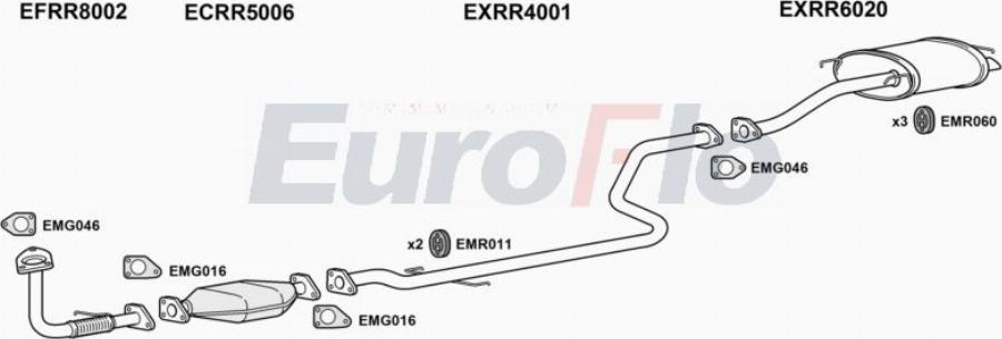 EuroFlo RR4520D 1001A00 - Система випуску ОГ autocars.com.ua