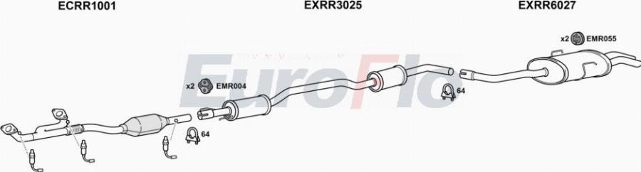 EuroFlo RR7525 2001A00 - Система випуску ОГ autocars.com.ua