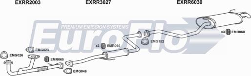 EuroFlo RR82727 2001A - Система випуску ОГ autocars.com.ua