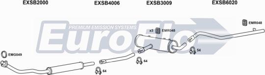 EuroFlo SB90020 1011C - Система випуску ОГ autocars.com.ua