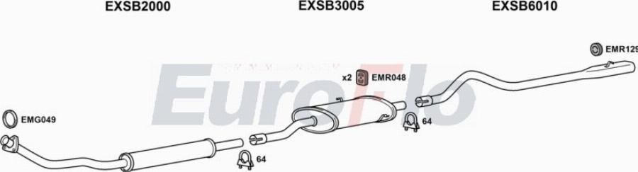 EuroFlo SB90020 2018A00 - Система випуску ОГ autocars.com.ua