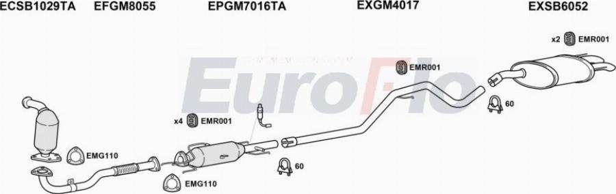 EuroFlo SB9319D 5004A00 - Система випуску ОГ autocars.com.ua