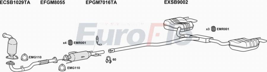 EuroFlo SB9319D 5004C - Система випуску ОГ autocars.com.ua