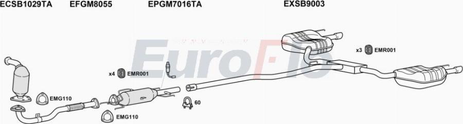 EuroFlo SB9319D 5004D - Система випуску ОГ autocars.com.ua