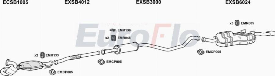 EuroFlo SB9320 1015A00 - Система випуску ОГ autocars.com.ua