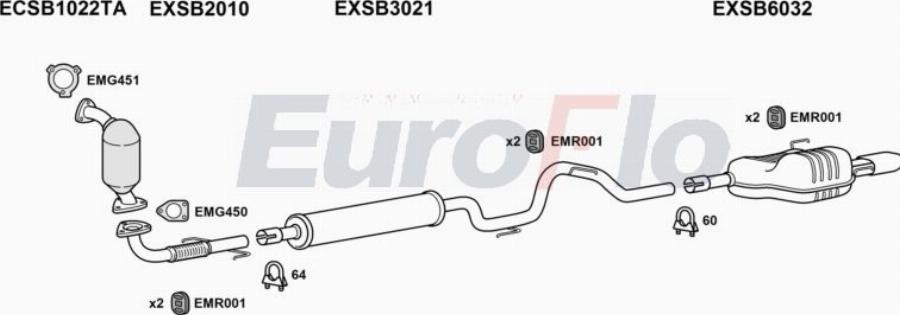 EuroFlo SB9320 5025 - Система випуску ОГ autocars.com.ua