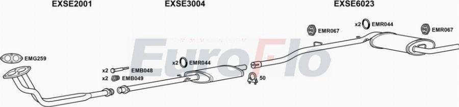 EuroFlo SEIBI12 1001A00 - Система випуску ОГ autocars.com.ua