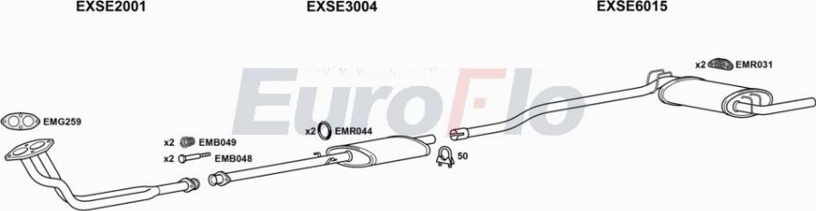 EuroFlo SEIBI12 1004A00 - Система випуску ОГ autocars.com.ua