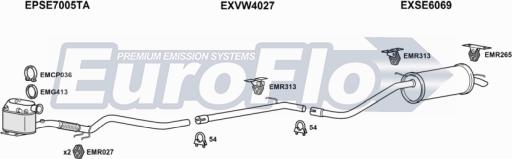 EuroFlo SEIBI12D 1001 - Система випуску ОГ autocars.com.ua