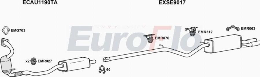 EuroFlo SEIBI14 1029 - Система випуску ОГ autocars.com.ua